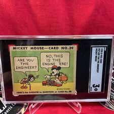 1935 Gum, Inc., Mickey Mouse #39 Are You The Engineer? graded SGC 3 picture