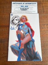 POWER GIRL #5 WILL JACK REMARK SKETCH COA EXCL NYCC WHITE VIRGIN VARIANT BATMAN picture