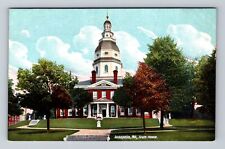 Annapolis MD-Maryland, Scenic View State House, Antique Vintage Postcard picture