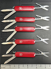 Lot of 5 Victorinox Classic SD Swiss Army Knives Red Great USED Condition picture