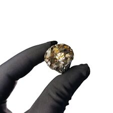 925 Sterling Silver PALLASITE meteorite Ring part slice Adjustable ring TB306 picture