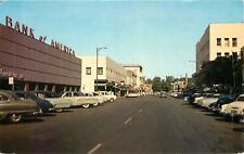 1950's STREET SCENE, CHICO, CALIFORNIA, VINTAGE POSTCARD picture