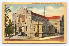 Old Postcard First Methodist Church Hot Springs National Park 1947 Cancel picture