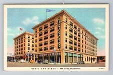 San Diego CA-California, Hotel San Diego, Advertising, Vintage Souvenir Postcard picture