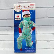 Elf on the Shelf Candy Cane Scrubs and Mask Target Exclusive Claus Couture New picture