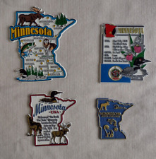 Lot of 4 Minnesota Souvenir Travel Fridge Magnets picture