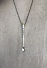 BANNED 1970s MCDONALD'S SPOON RAVE NECKLACE FESTIVAL BURNING MAN: SOLID SILVER picture