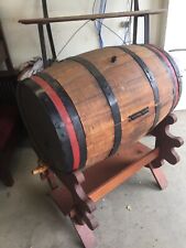 Custom Vintage Oak Whiskey Barrel Desk/Storage with Stand  picture