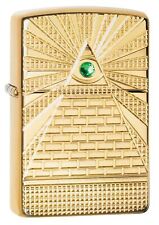 Zippo Eye of Providence High Polish Brass Design Pocket Lighter 49060-075087 picture