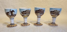 4 Vintage Egg Cups Kutahia Hand Made in Greece picture