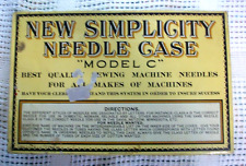 Antique c 1920s New Simplicity Needle Case Model C Litho Display Tin Sewing picture