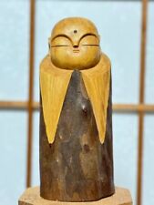 Japanese Vintage Wooden Statue “Happy Monk” picture