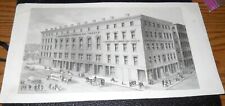1800'S ENGRAVING PICTURE~SCHOLFIELDS COMMERCIAL COLLEGE~RHODE ISLAND~HORSES picture