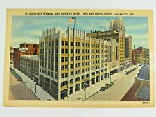 1949 Vintage Postcard Union Bus Terminal Pickwick Hotel Kansas City MO A5254 picture