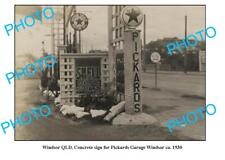 OLD LARGE PHOTO WINDSOR QUEENSLAND PICKARDS SERVICE STATION SHELL TEXACO OIL picture