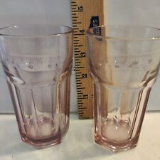 Vintage Libby Duratuff Tumblers Glasses Pink Set Of 2 picture