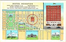 Washington DC-Hotel Houston, Exterior, Vintage Postcard picture