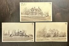 Lot of 3 Aurora Illinois House 1860s CDV Photo Victorian Civil War Architecture picture