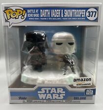 Funko POP Battle at Echo Base Darth Vader & Snowtrooper #377 Amazon Exc NIB picture
