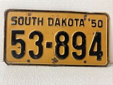 1950 South Dakota License Plate 53-894 Collectible No Tags picture