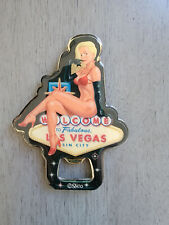 Vintage Showgirl Large Hand Bottle Opener Welcome To Fabulous Vegas Magnent picture