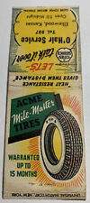 Acme Tires Cities Service Gas Oil  Matchbook Cover Ellinwood Kansas picture