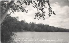 RPPC-Gresham WI Scene on Island Lake Silver Spur Ranch 1948 picture