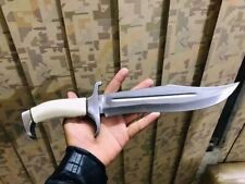 CUSTOM HANDMADE15 INCHES D2 STEEL BLADE HUNTING BOWIE KNIFE - WITH SHEATH picture