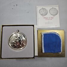 Towle Sterling Silver White Christmas Ornament 1991 Story 1225 Medallion Vintage picture
