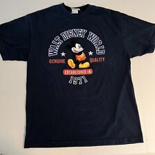 VTG Walt Disney World Mickey Mouse 1971 Motif Cotton Blue T-Shirt Size S Adult picture
