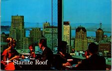 Vtg San Francisco California CA Starlite Roof Sir Francis Drake Hotel Postcard picture