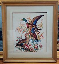 26.5x29.5/McCall 'The Mallards' Cross-stitch Wooden Frame picture