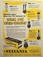 Sylvania Electronic Tubes Lighting Atomic Energy Radio Vintage Print Ad 1955 picture