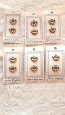 Vintage Retired New On Card Daisy Kingdom Noah's Ark Hand Crafted Buttons 6 Sets picture
