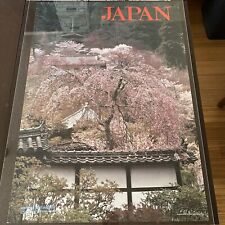 Vtg 1968 JAPAN TOURIST ORGANIZATION Cherry Blossoms Hasedera Temple Nara POSTER picture