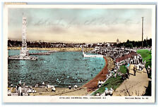 1944 Kitsiland Swimming Pool Vancouver BC Canada RPPC Hand Coloured Postcard picture