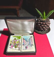 Rare Vintage Playing Cards Original Box Suze France? 2 Full Decks Scottie Dog picture