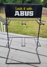 ABUS lock co. Key  and lock sign store display.  Rare. 