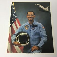 vintage NASA Astronaut Charles F. Bolden Lithograph 10x8 1985 picture