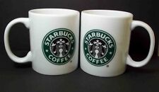 Starbucks Siren Logo mugs x 2 white green logo 2006 9 oz picture