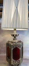 VINTAGE 1970’s RARE HOLLYWOOD REGENCY LAMP W/ ORIGINAL SHADE  picture