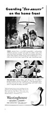 Westinghouse Mazda Lamps Print Ad 1943 World War II Era Bloomfield N J Vintage picture
