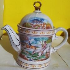 Wellington Mini Teapot Sporting Hunting Scenes England picture
