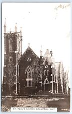Postcard Canada 1925 Brampton Ontario St. Paul's Church B&W View H1 picture