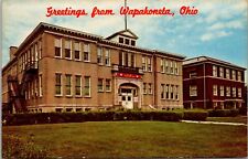 Postcard~Greetings From Wapakoneta Ohio~Blume Junior High School~Unposted picture