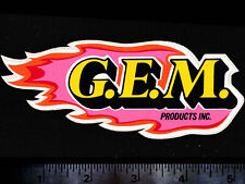 G.E.M. Products Inc - Orig. Vintage 70's Racing Decal/Sticker GO KART Mini Bike picture
