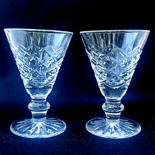 2 Waterford Crystal Cordial Glasses Adare Pattern Stemmed Cut Foot 2-7/8 in H. picture