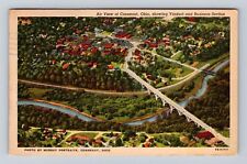 Conneaut OH-Ohio, Aerial Of Town Area, Antique, Vintage c1954 Souvenir Postcard picture