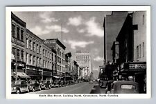 Greensboro NC-North Carolina, South Elm Street, Advertisement, Vintage Postcard picture