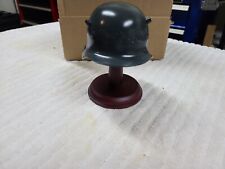 WWI Era German M1916 Stahlhelm Miniature Desktop Helmet. Real steel and leather picture